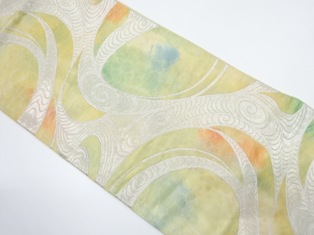 JAPANESE KIMONO / ANTIQUE FUKURO OBI / SILK / WOVEN STREAM